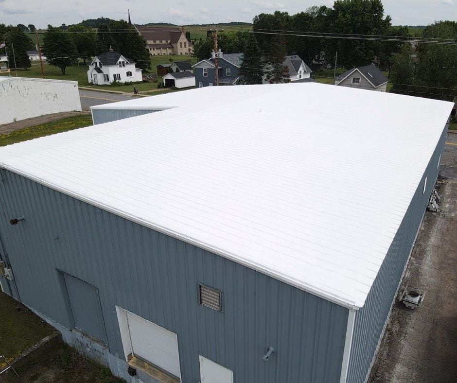 Completed spray foam job